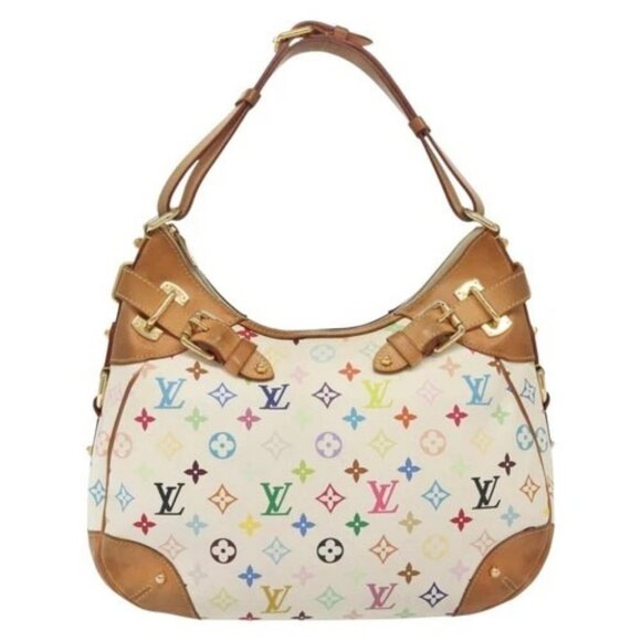 LOUIS VUITTON Monogram Multicolor Greta Hand Bag White M40195 LV Auth 136623 - Picture 1 of 16